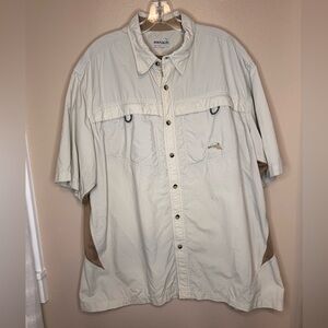 Natural Gear Men’s Button Down Performance Shirt Size XL Tan